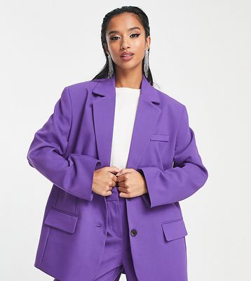 ASOS DESIGN Petite extreme oversized suit blazer in purple
