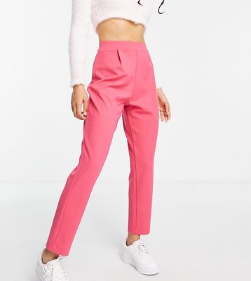 ASOS DESIGN Petite jersey tapered suit pants in pink