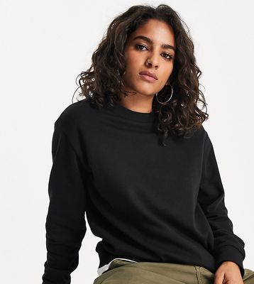 ASOS DESIGN Petite sweatshirt in black