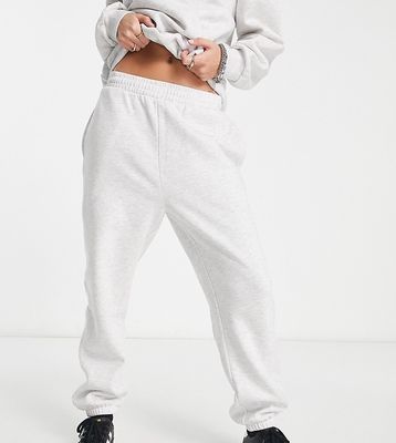 ASOS DESIGN Petite ultimate sweatpants in ice heather-Gray