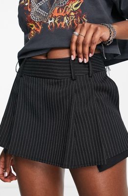 ASOS DESIGN Pleated Micro Miniskirt in Black