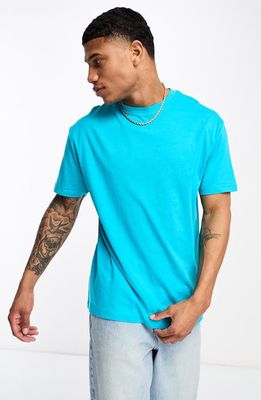 ASOS DESIGN Relaxed Fit Cotton Graphic T-Shirt in Mid Blue