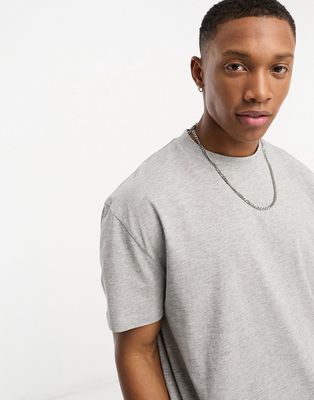 ASOS Design relaxed fit t-shirt in heather gray