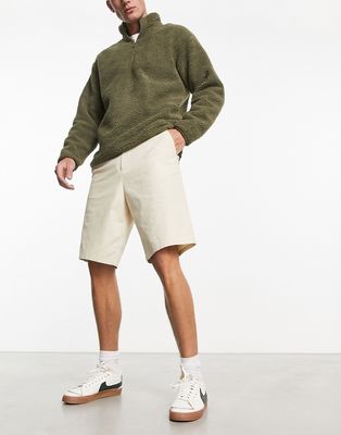 ASOS DESIGN skater fit chino shorts in beige-Neutral