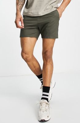 ASOS DESIGN Skinny Chino Shorts in Khaki