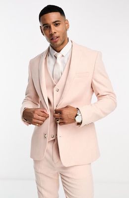 ASOS DESIGN Skinny Fit Suit Jacket in Pink