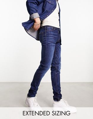 ASOS DESIGN skinny jeans in Y2k dark wash blue
