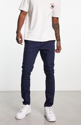 ASOS DESIGN Skinny Stretch Twill Chino Pants in Navy
