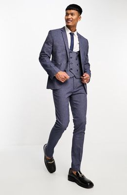 ASOS DESIGN Skinny Suit Jacket in Medium Blue