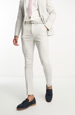 ASOS DESIGN Skinny Suit Trousers in Light Grey