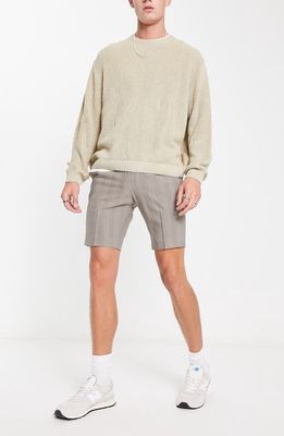 ASOS DESIGN Slim Fit Smart Shorts in Brown