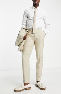 ASOS DESIGN Slim Fit Suit Trousers in Stone