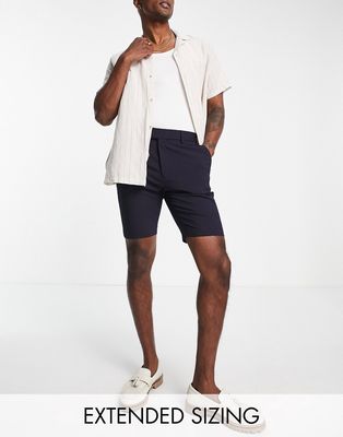 ASOS DESIGN slim shorts in navy