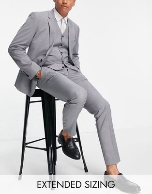 ASOS DESIGN slim suit pants in gray-Grey