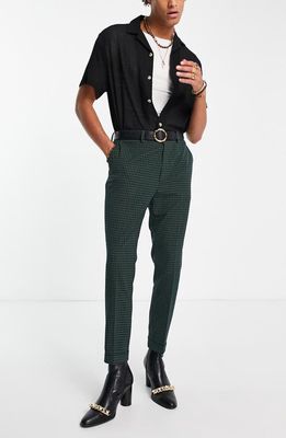 ASOS DESIGN Smart Tapered Cuff Trousers in Navy