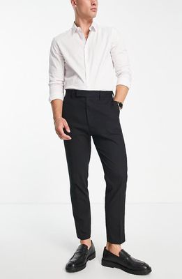 ASOS DESIGN Smart Tapered Trousers in Black