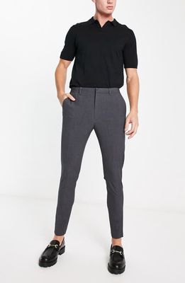 ASOS DESIGN Smart Tapered Trousers in Stone