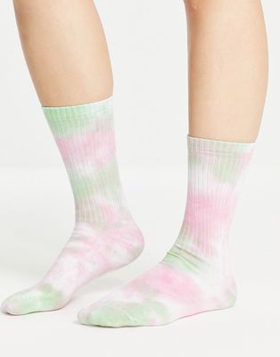 ASOS DESIGN socks in pastel tie dye - MULTI