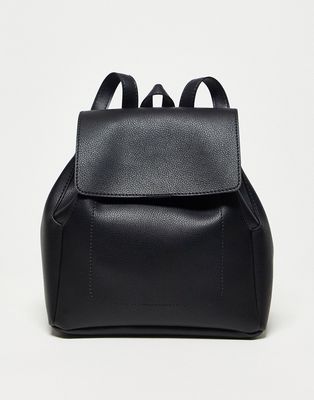 ASOS DESIGN soft minimal backpack in black