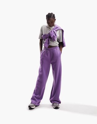 ASOS DESIGN straight leg sweatpants in purple