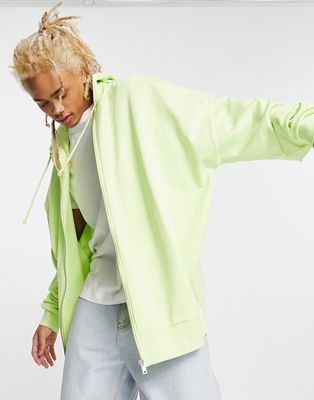 ASOS DESIGN super oversized hoodie in washed neon green