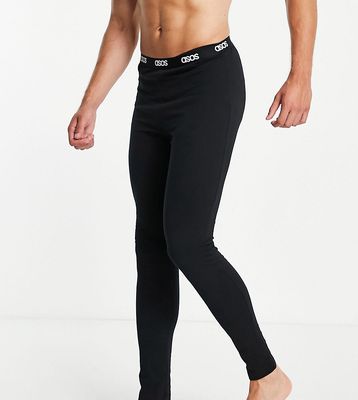 ASOS DESIGN super skinny lounge bottoms in black with branded waistband