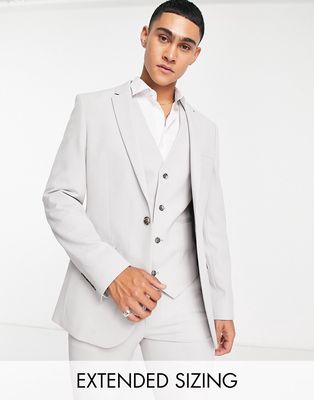 ASOS DESIGN super skinny suit jacket in ice grey-Gray