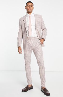 ASOS DESIGN Super Skinny Suit Jacket in Pink