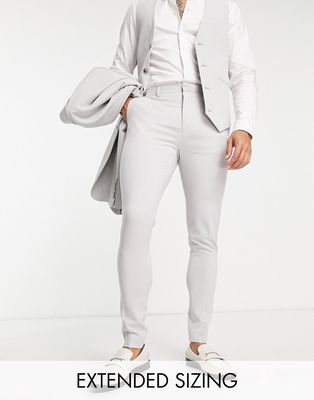 ASOS DESIGN super skinny suit pants in ice gray