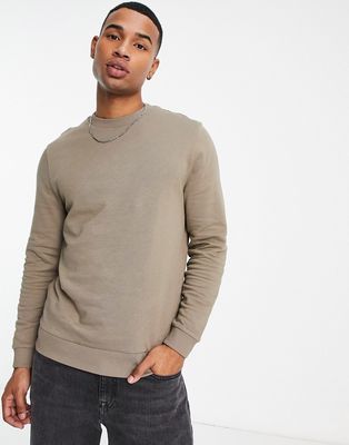 ASOS DESIGN sweatshirt in brown