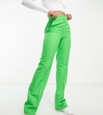 ASOS DESIGN Tall ultimate straight leg pants in bright green