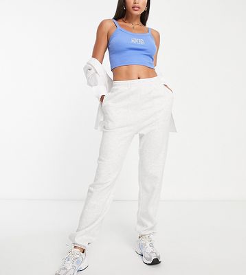 ASOS DESIGN Tall ultimate sweatpants in ice heather-Gray