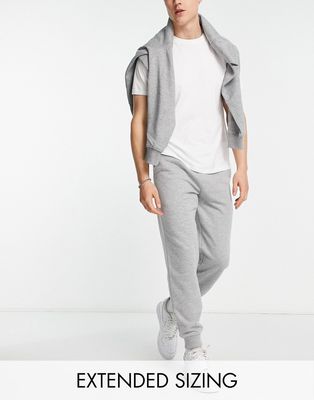 ASOS DESIGN tapered sweatpants in gray marl