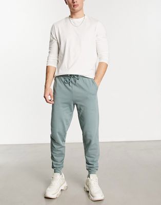 ASOS DESIGN tapered sweatpants in gray
