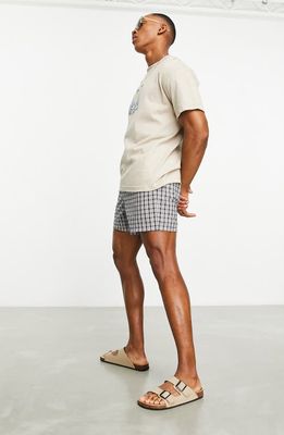 ASOS DESIGN Textured Slim Fit Shorts in White Multi