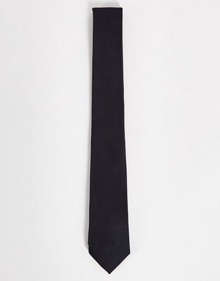 ASOS DESIGN textured tie in black