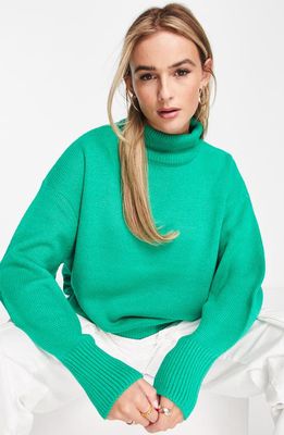 ASOS DESIGN Turtleneck Sweater in Medium Green