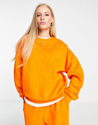 ASOS DESIGN ultimate oversized sweatshirt in orange - part of a set