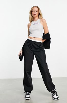 ASOS DESIGN Weekend Collective Pull-On Cargo Pants in Black