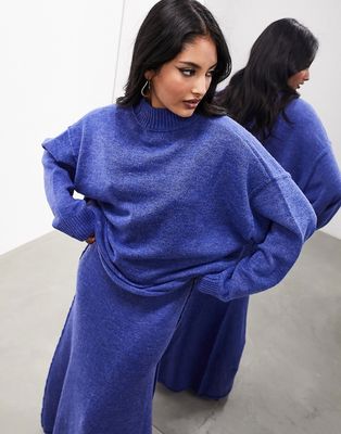 ASOS EDITION oversized knit sweater in petrol blue