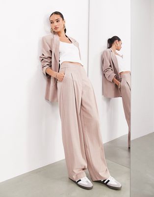 ASOS EDITION tailored pants in dusty pink pinstripe