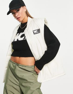 ASOS Weekend Collective bomber vest in stone-Neutral