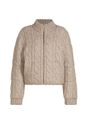 Aspen Cable-Knit Sweater Jacket