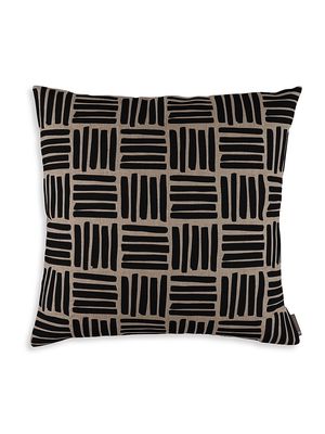 Aspen Square Pillow - Natural And Black - Natural And Black