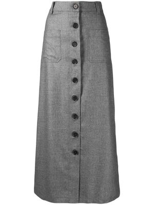 ASPESI A-line button-down skirt - Grey