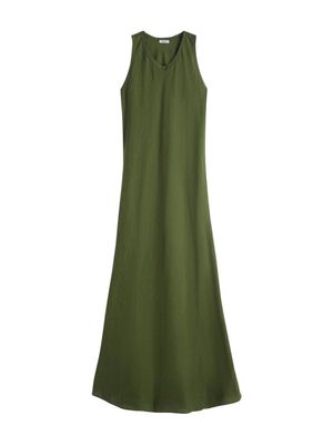 ASPESI A-line linen dress - Green