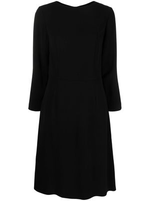 ASPESI A-line round-neck flared midi dress - Black