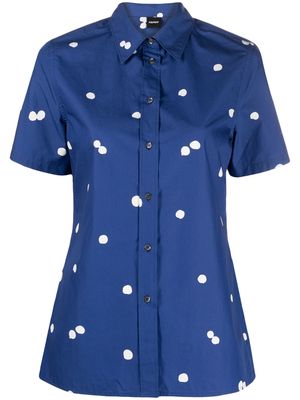ASPESI abstract polka-dot print shirt - Blue