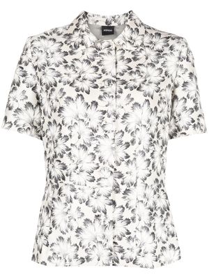 ASPESI all-over floral-print shirt - Grey