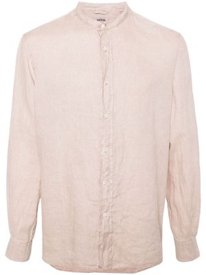 ASPESI band-collar linen shirt - Pink